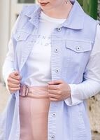 Tesettür giyim MAVİ SPOR DENİM YELEK 790