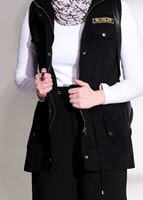 Tesettür giyim SİYAH T 997 Lvr-Cep Detaylı Yelek