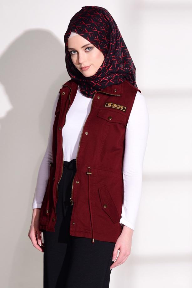 Hijab-Kleidung  T 997 Lvr-Cep Detaylı Yelek - TRENDTESETTÜR