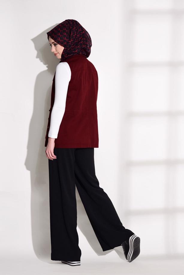 Hijab-Kleidung  T 997 Lvr-Cep Detaylı Yelek - TRENDTESETTÜR