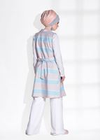 Vêtements hijab VERT GILET À RAYURES ARGENTÉES T 1112  