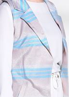 Vêtements hijab VERT GILET À RAYURES ARGENTÉES T 1112  