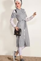 Vêtements hijab CRÈME GILET À RAYURES T 3012