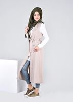 Tesettür giyim BEJ T 4350 Javana Yelek-Alv Fashion