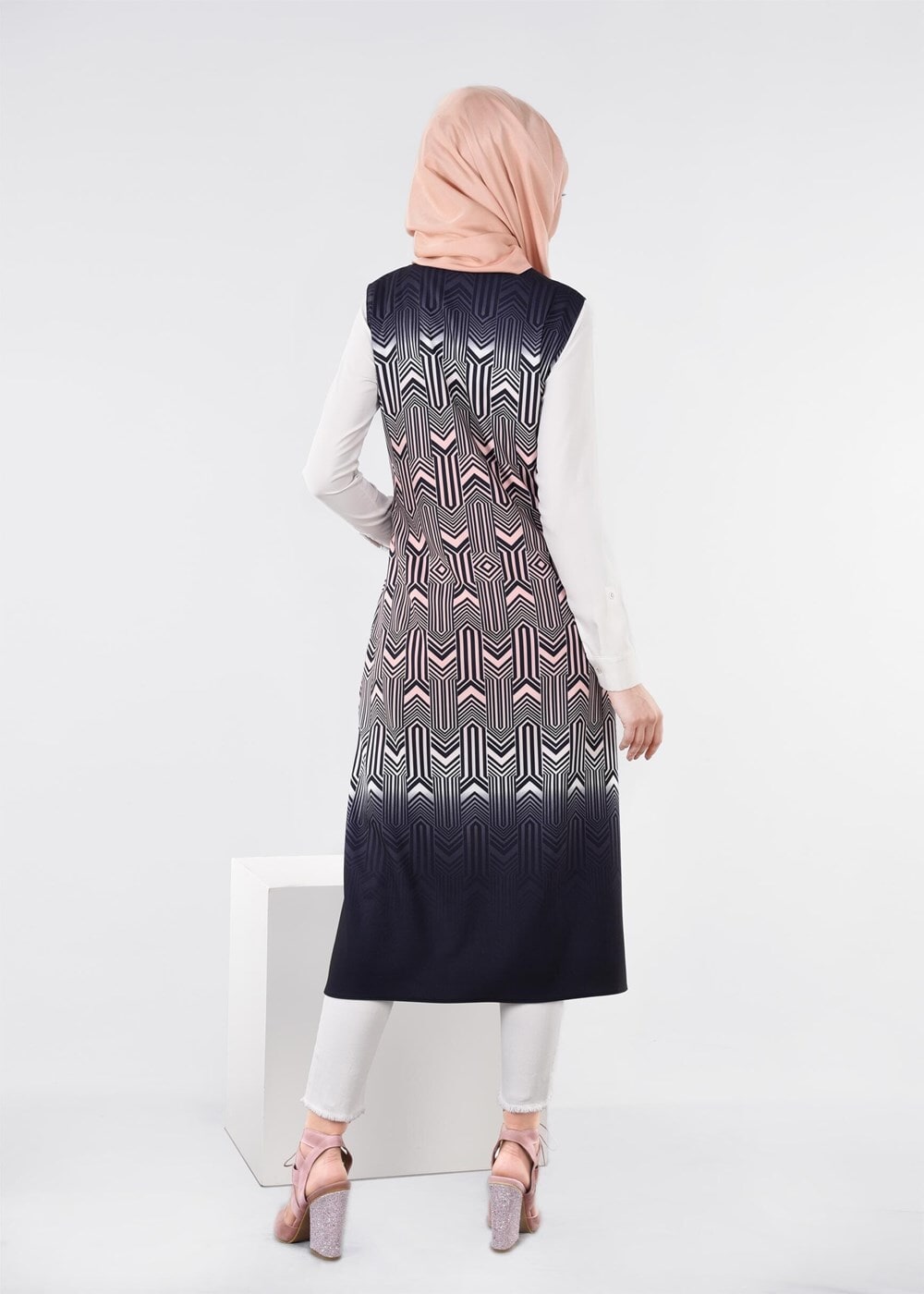 Tesettür giyim PUDRA T 4352 Power 1090 Yelek-Alv Fashion