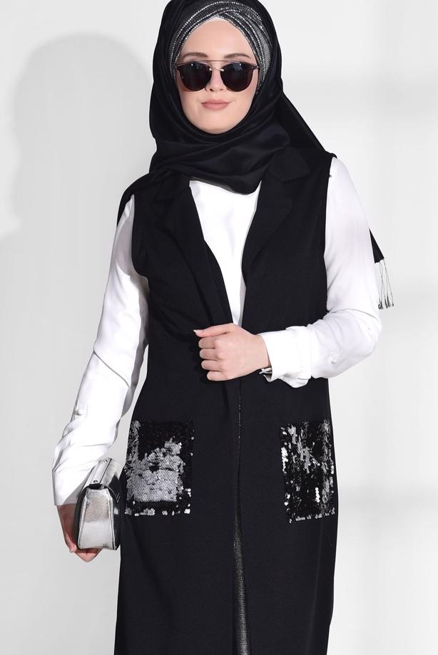 Vêtements hijab  SEQUINED CARDIGAN T 4794 - TRENDTESETTÜR