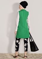 Hijab clothing GREEN POCKET DETAIL CARDIGAN T 6796 