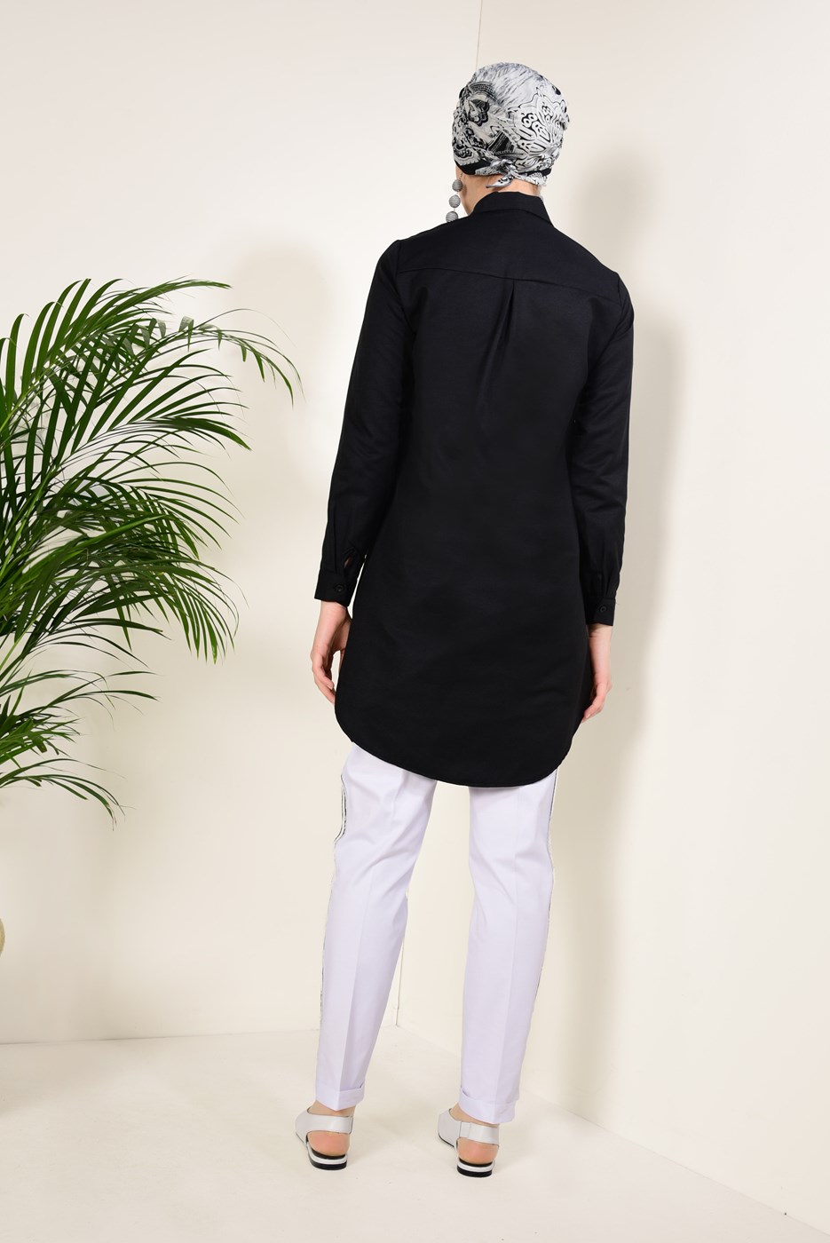 Vêtements hijab NOIR TUNIQUE CHEMISE 1735