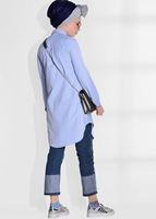 Vêtements hijab BLEU TUNIQUE CHEMISE 1735
