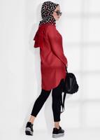 Vêtements hijab ROUGE TUNIQUE CHEMISE 1735
