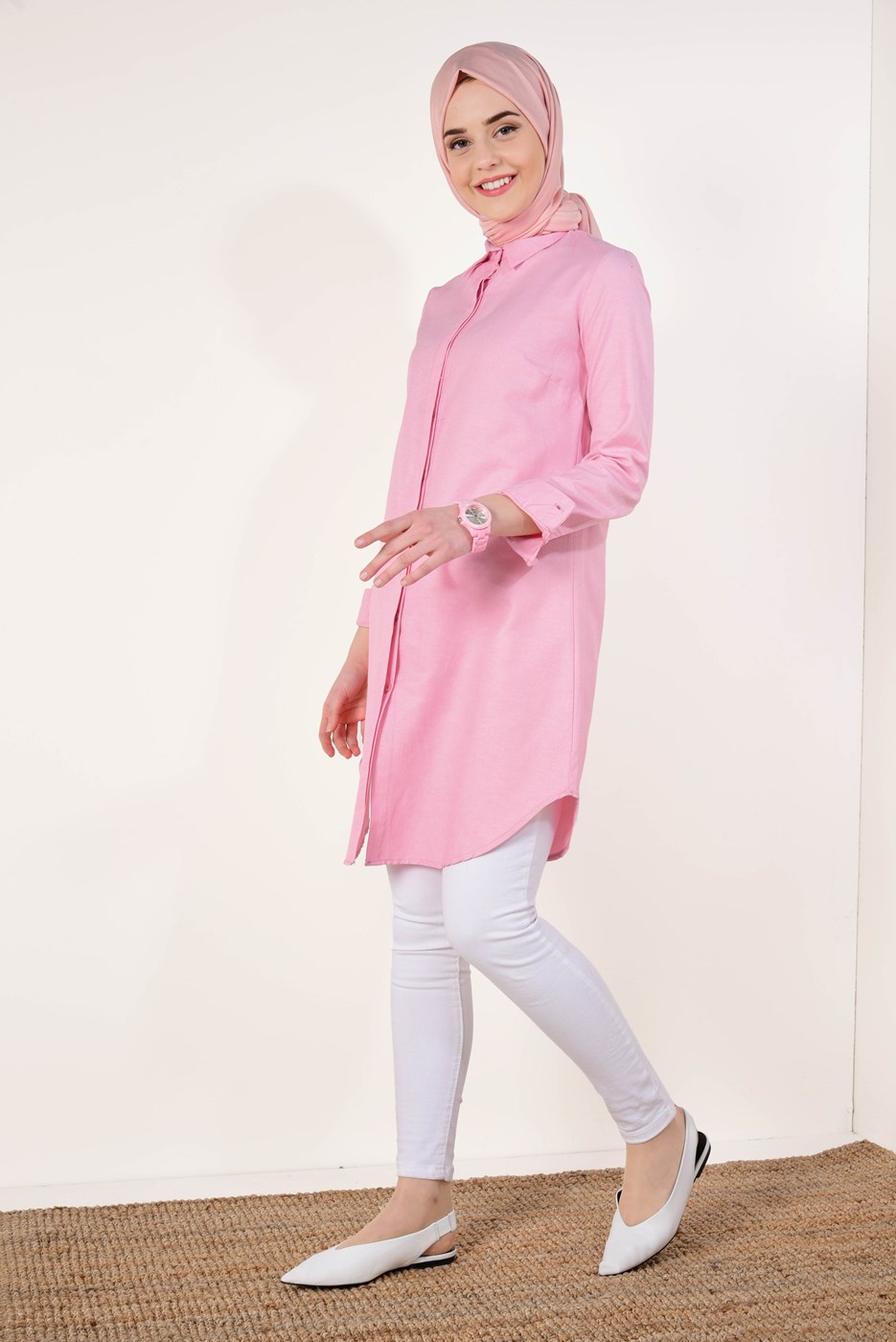 Vêtements hijab ROSE TUNIQUE CHEMISE 1735
