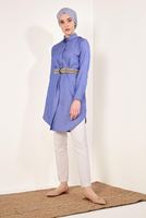 Hijab clothing NAVY BLUE SHIRT TUNIC 1735