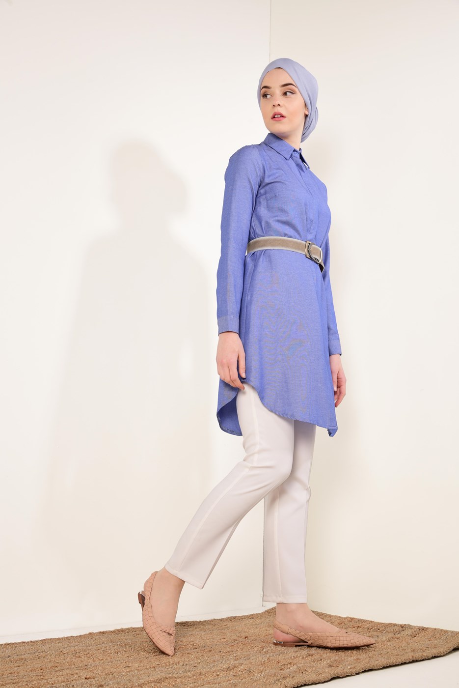 Hijab clothing NAVY BLUE SHIRT TUNIC 1735