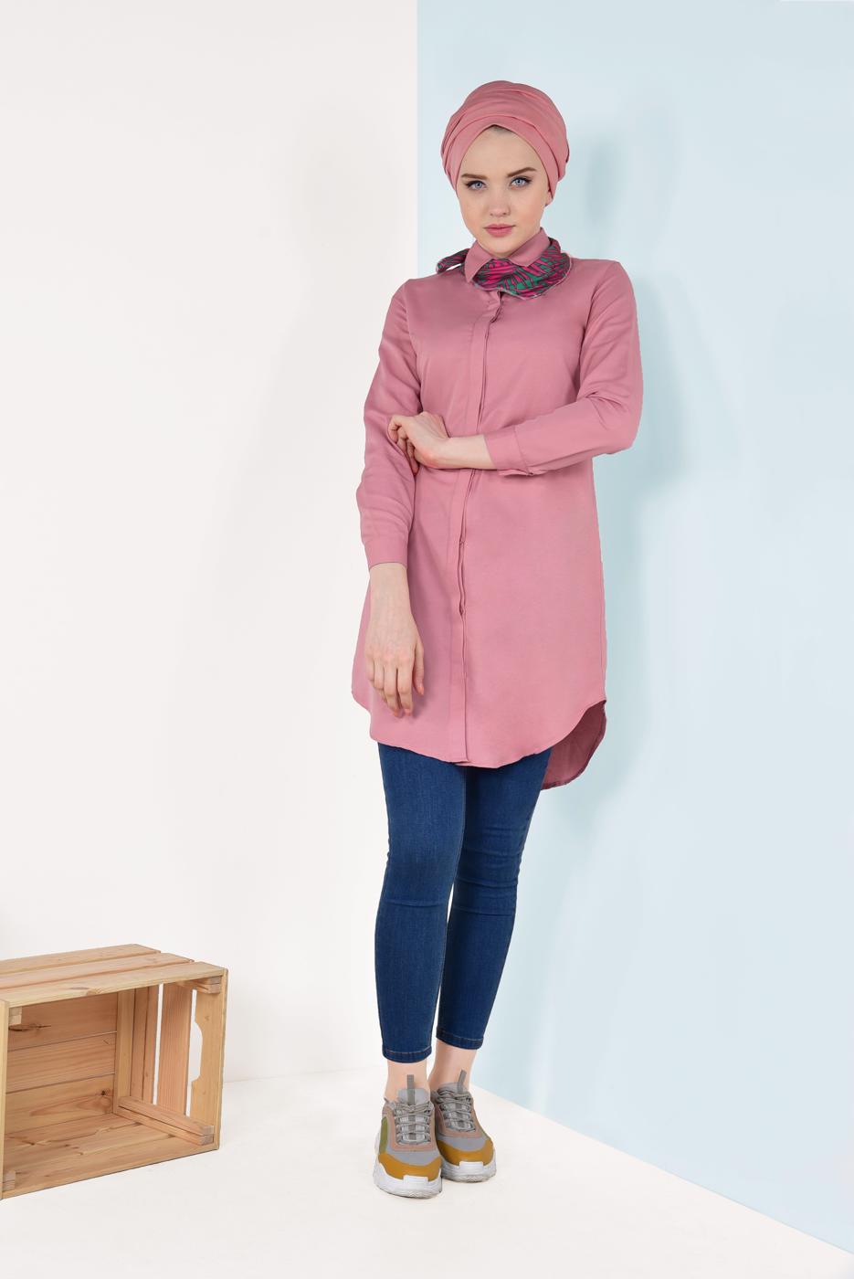 Vêtements hijab ROSE TUNIQUE CHEMISE 1735