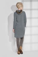 Tesettür giyim GRİ KÜRK YAKA TUNİK 00351 