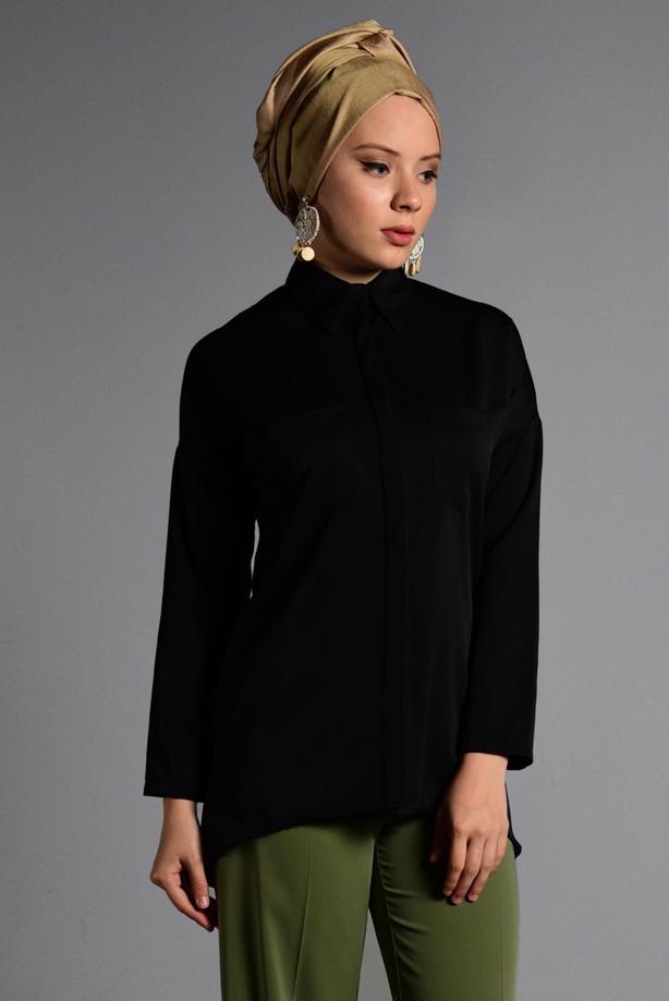Vêtements hijab  SHIRT-COLLAR BLOUSE 27201  - TRENDTESETTÜR