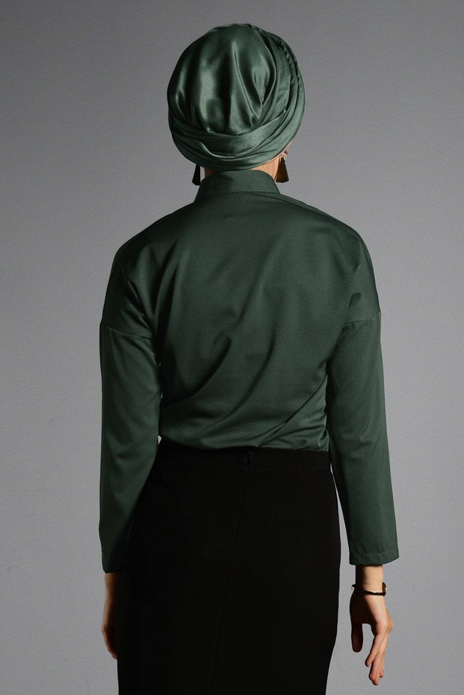 Hijab clothing KHAKI SHIRT-COLLAR BLOUSE 27201 