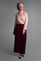 Hijab clothing POWDER SHIRT-COLLAR BLOUSE 27201 