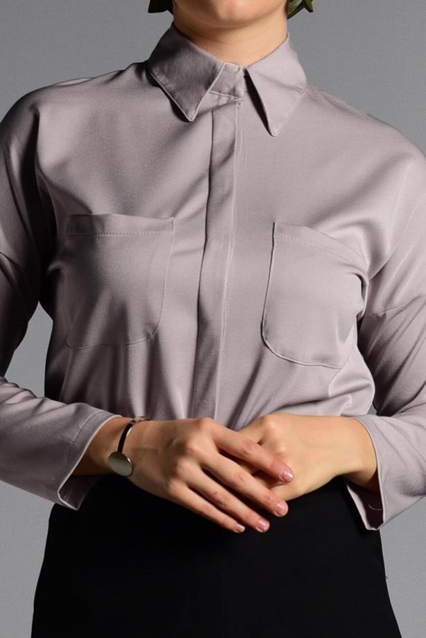 Vêtements hijab  SHIRT-COLLAR BLOUSE 27201  - TRENDTESETTÜR
