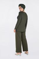 Vêtements hijab KAKI BLOUSE À RAYURES 2775