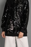 Tesettür giyim SİYAH ÖNDEN FERMUARLI PUL PAYET CEKET T 64681