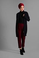 Vêtements hijab NOIR VESTE À CÔTÉLÉ 001