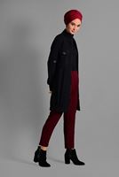 Vêtements hijab NOIR VESTE À CÔTÉLÉ 001