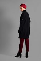 Vêtements hijab NOIR VESTE À CÔTÉLÉ 001