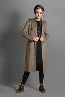 Vêtements hijab BEIGE VESTE EN DAIM 0408 