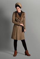 Tesettür giyim KAHVE KLASİK KESİM SÜET CEKET 673