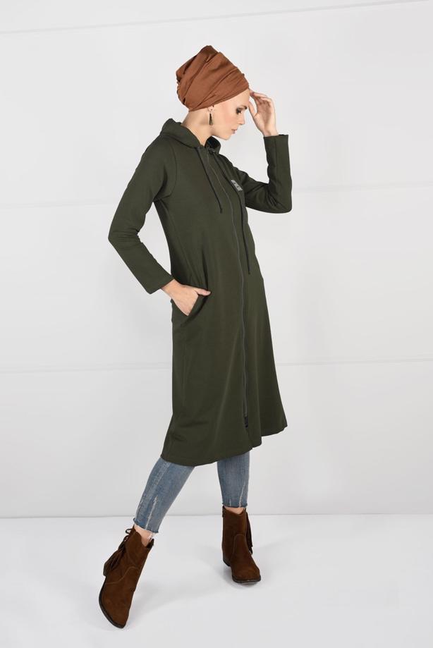 Tesettür giyim  FERMUARLI SPOR CEKET T 0841 - TRENDTESETTÜR