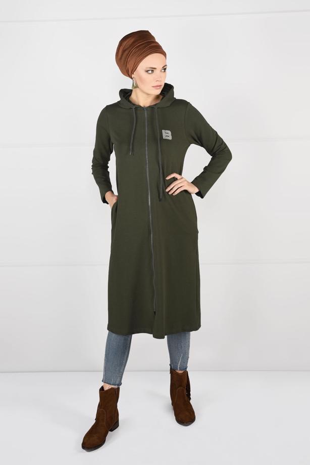 Tesettür giyim  FERMUARLI SPOR CEKET T 0841 - TRENDTESETTÜR