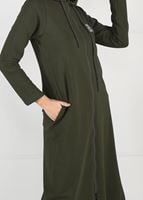 Hijab clothing KHAKI ZIPPED SPORT JACKET 0841 