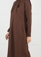 Tesettür giyim KAHVE FERMUARLI SPOR CEKET T 0841