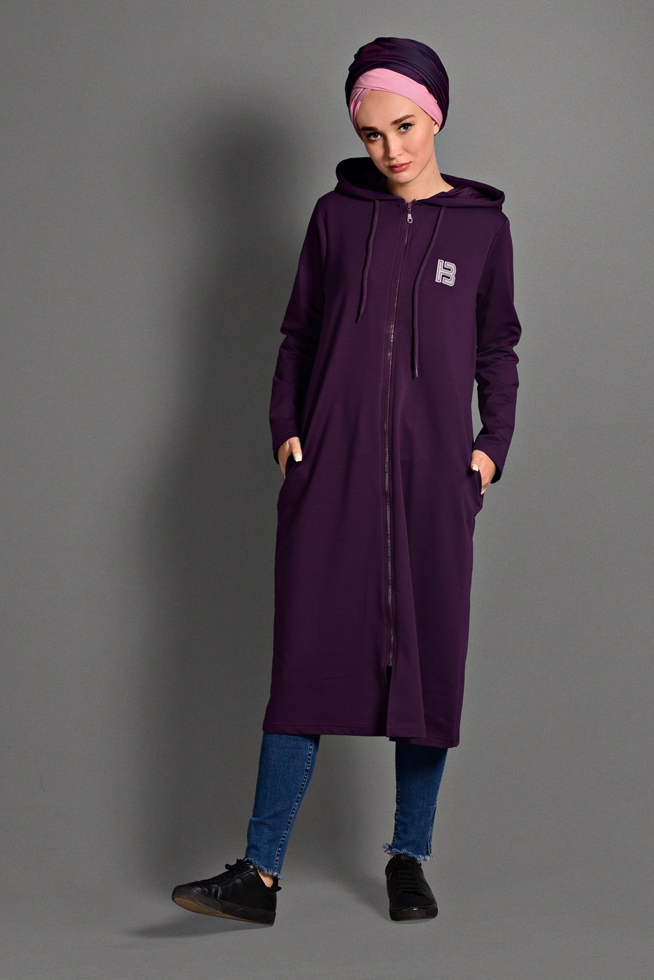 Vêtements hijab PRUNE JAQUETTE ZIPPÉE 0841