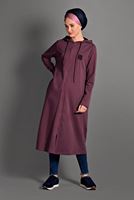 Vêtements hijab ROUGE BORDEAUX JAQUETTE ZIPPÉE 0841