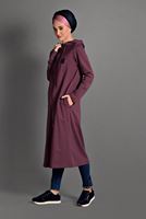 Vêtements hijab ROUGE BORDEAUX JAQUETTE ZIPPÉE 0841