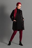 Vêtements hijab NOIR VESTE EN JEAN 1187 