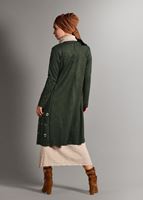 Tesettür giyim HAKİ KUŞGÖZÜ DETAYLI SÜET CEKET 1418