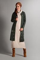 Tesettür giyim HAKİ KUŞGÖZÜ DETAYLI SÜET CEKET 1418