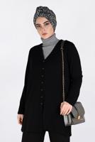 Vêtements hijab NOIR VESTE EN TRICOT 2772