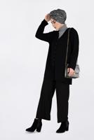 Vêtements hijab NOIR VESTE EN TRICOT 2772