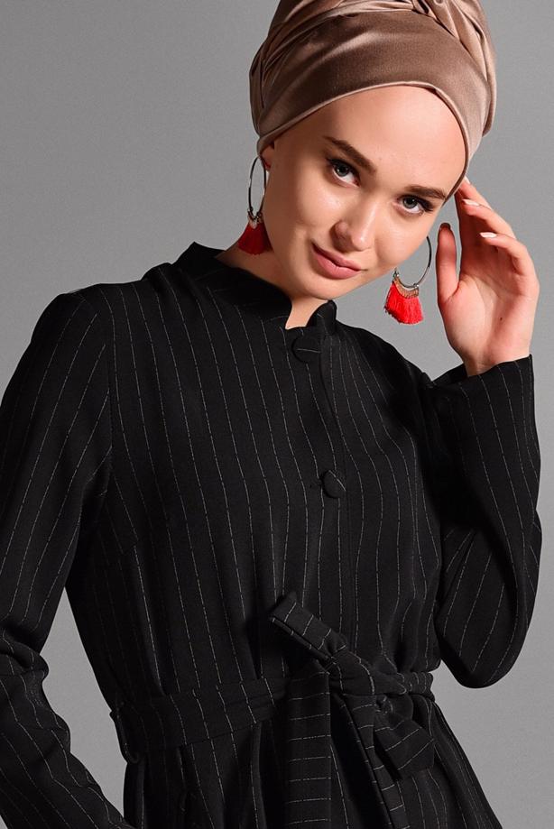 Vêtements hijab  STRIPPED JACKET 3535 - TRENDTESETTÜR