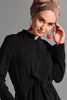 Vêtements hijab NOIR VESTE À RAYURES 3535 