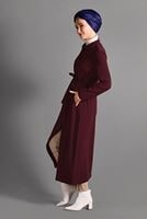 Vêtements hijab ROUGE BORDEAUX VESTE À RAYURES 3535 
