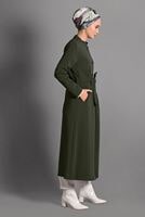 Vêtements hijab KAKI VESTE À RAYURES 3535 