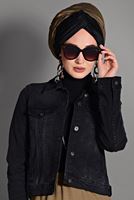 Tesettür giyim SİYAH DENİM CEKET 4805 