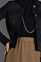 Tesettür giyim SİYAH DENİM CEKET 4805 