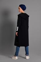 Tesettür giyim SİYAH ÇİZGİ DETAYLI SPOR CEKET 5028 