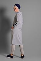 Vêtements hijab GRIS JAQUETTE À RAYURES 5028 